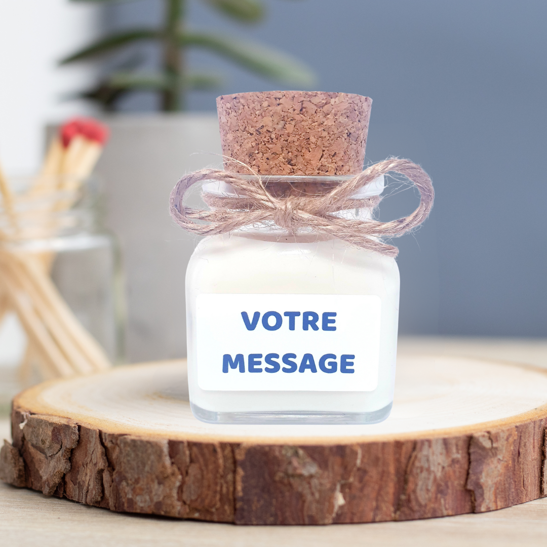 Bougie - Votre message - Pot de 120 ml - Carrée