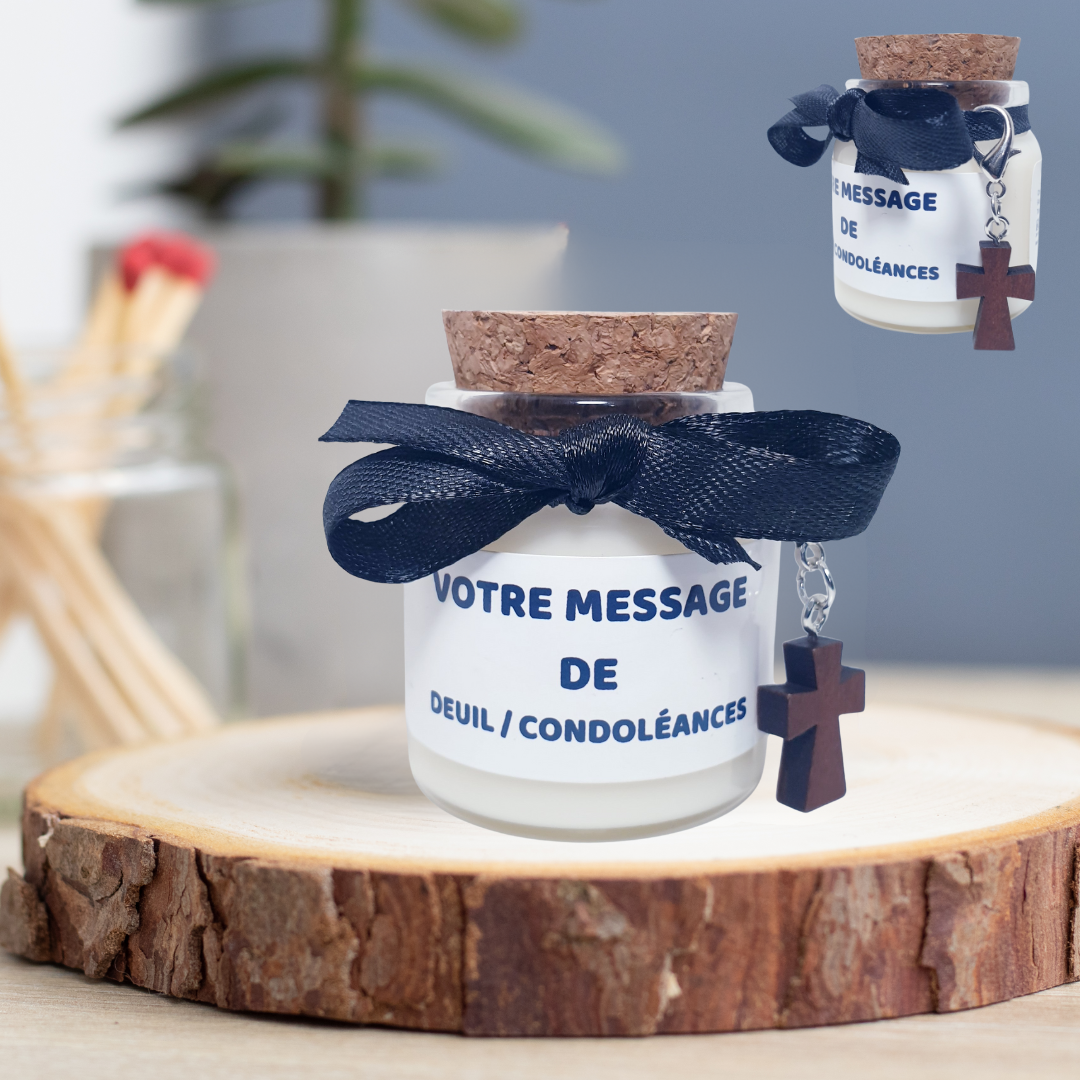 Bougie - Votre message - Deuil - Pot de 50 ml