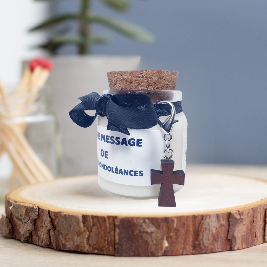 Bougie - Votre message - Deuil - Pot de 50 ml