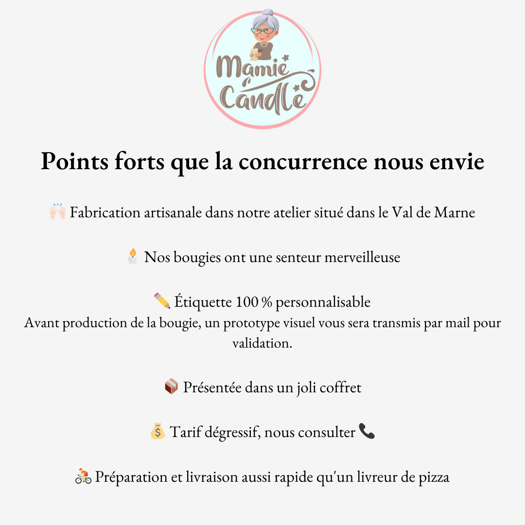 Bougie - Votre message - Langue internationale - Pot de 120 ml