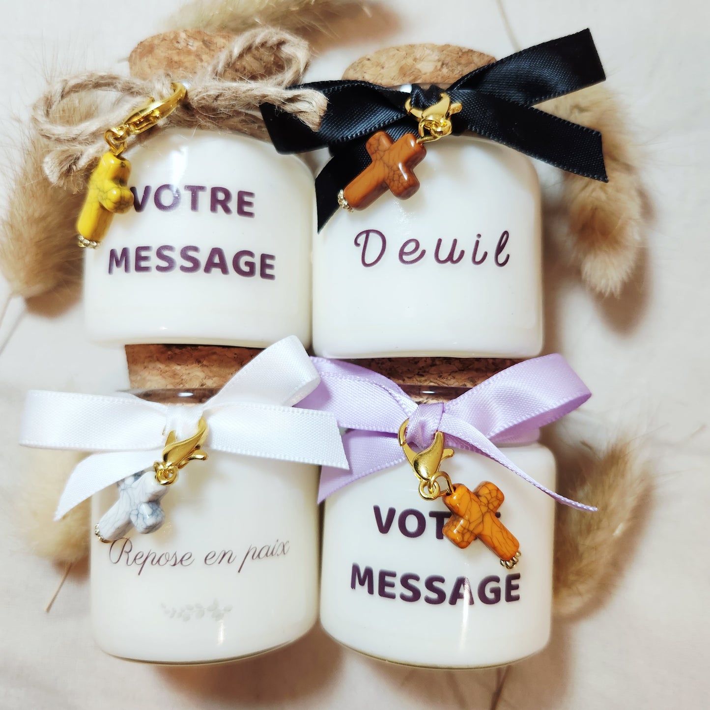 Bougie - Votre message - Deuil -50 g