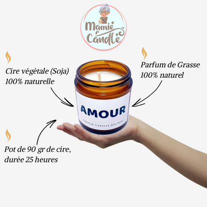 Bougie personnalisée Love – Mamie Candle