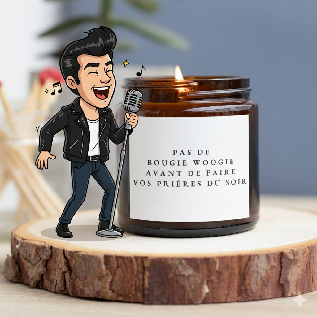 bougie-humour-pas-de-boogie-woogie-eddy-mitchell-cadeau-chanson-francaise