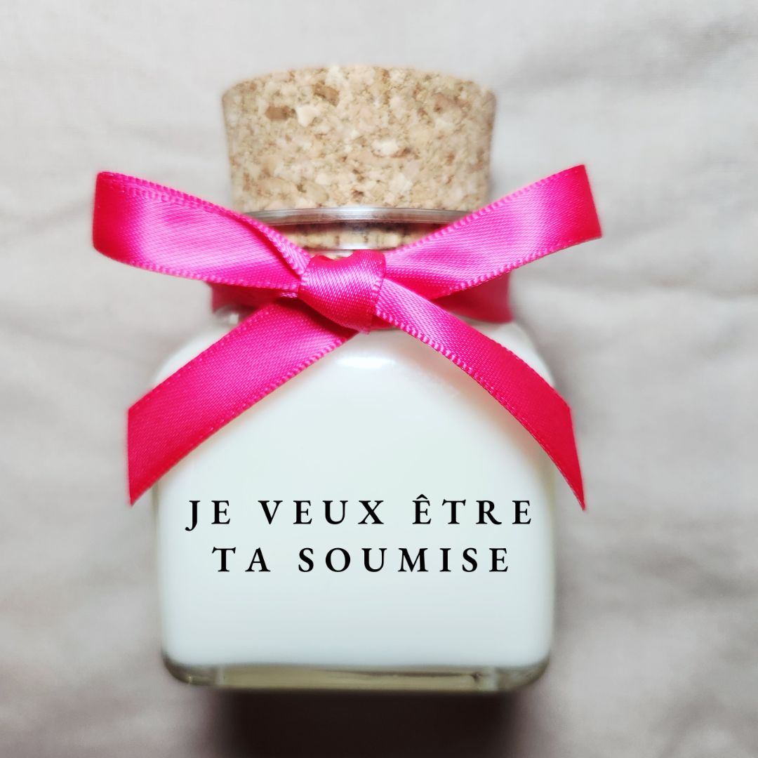 Bougie Je veux être ta soumise – Cadeau coquin élégant