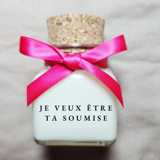 Bougie Je veux être ta soumise – Cadeau coquin élégant