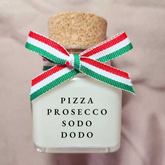 Bougie Pizza Prosecco Sodo Dodo – Cadeau fun esprit italien
