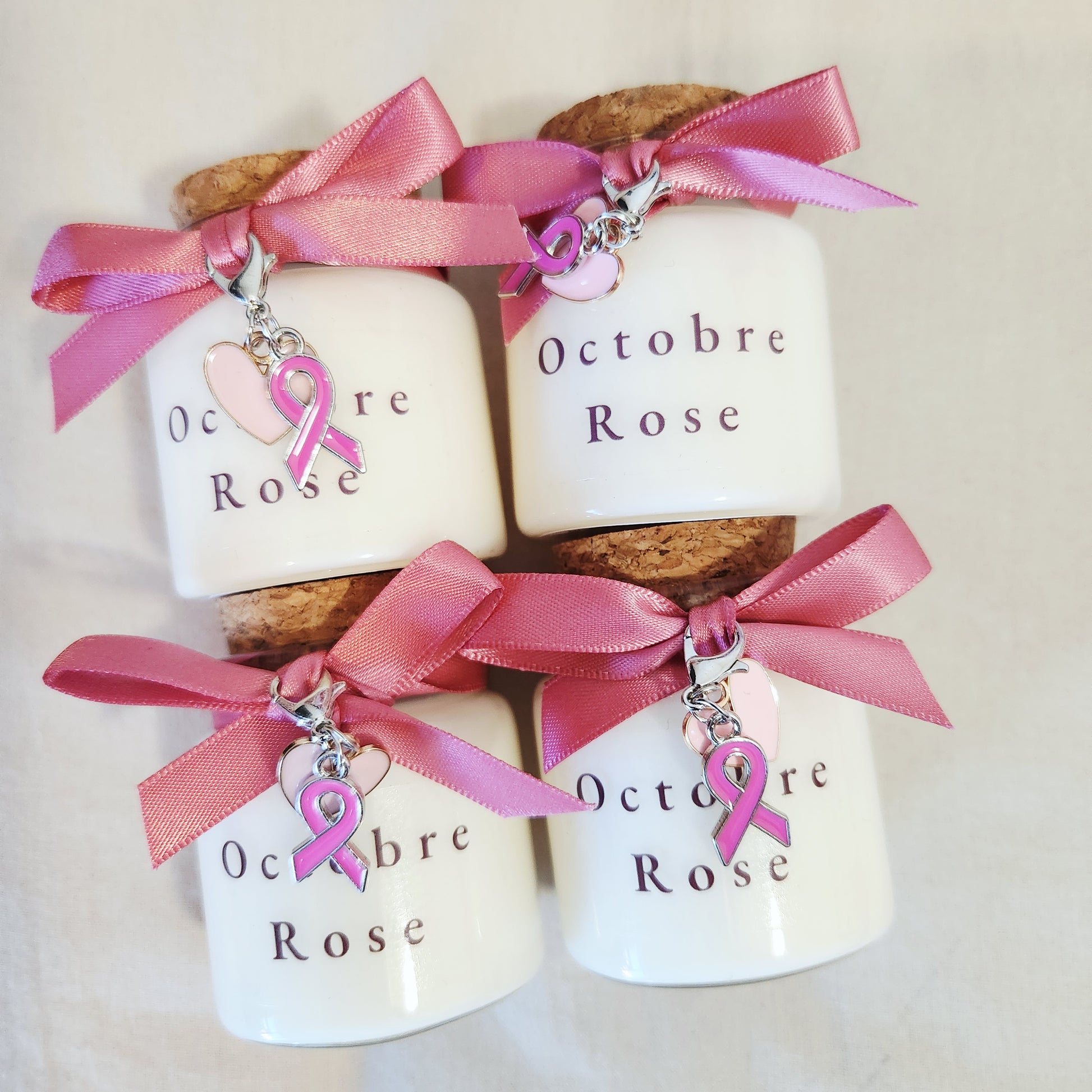 bougie personnalisee-octobre rose-cancer sein-liege