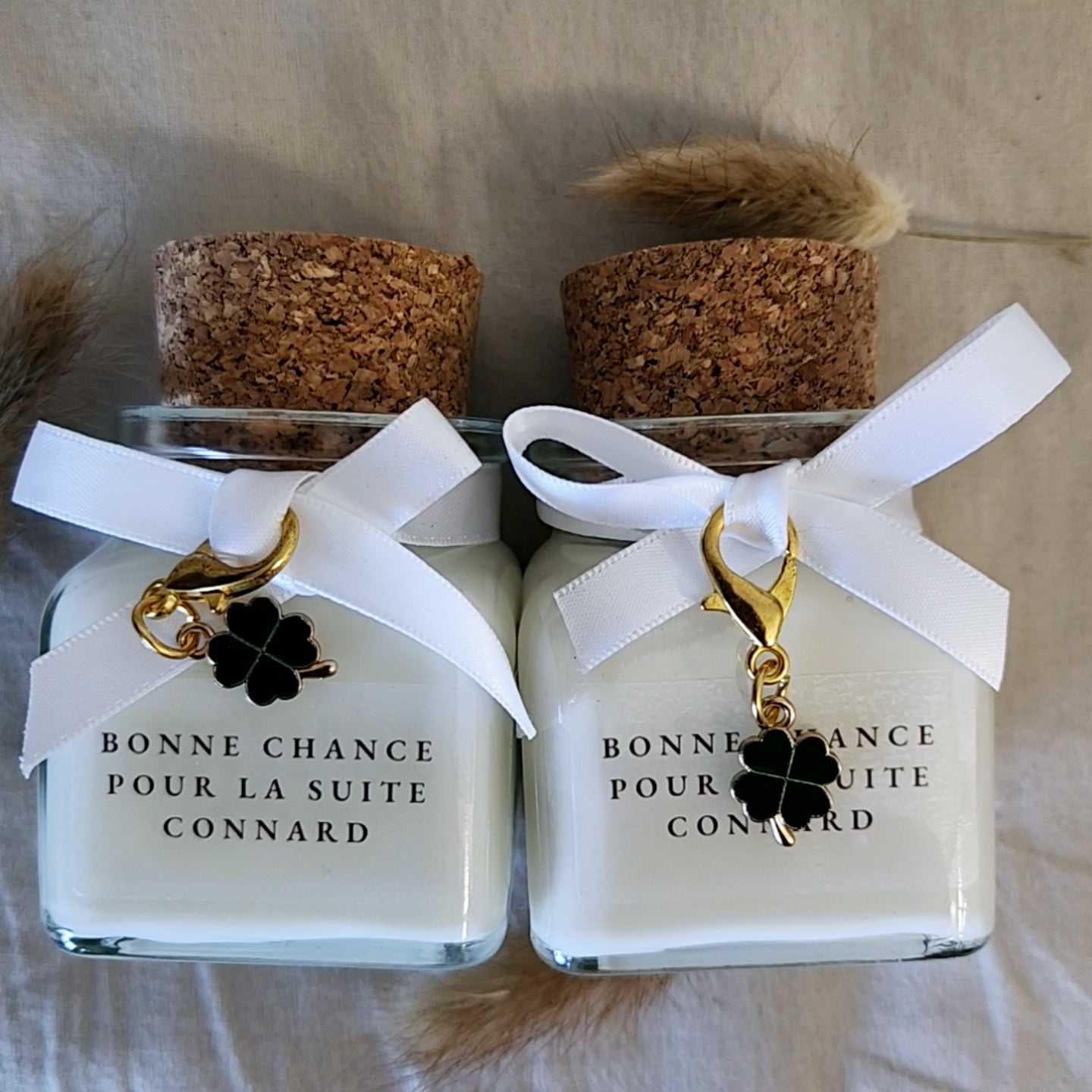 bougie personnalisee-bougie porte chance-connard