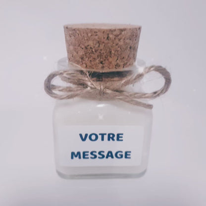 Bougie - Votre message - Pot de 120 ml - Carrée