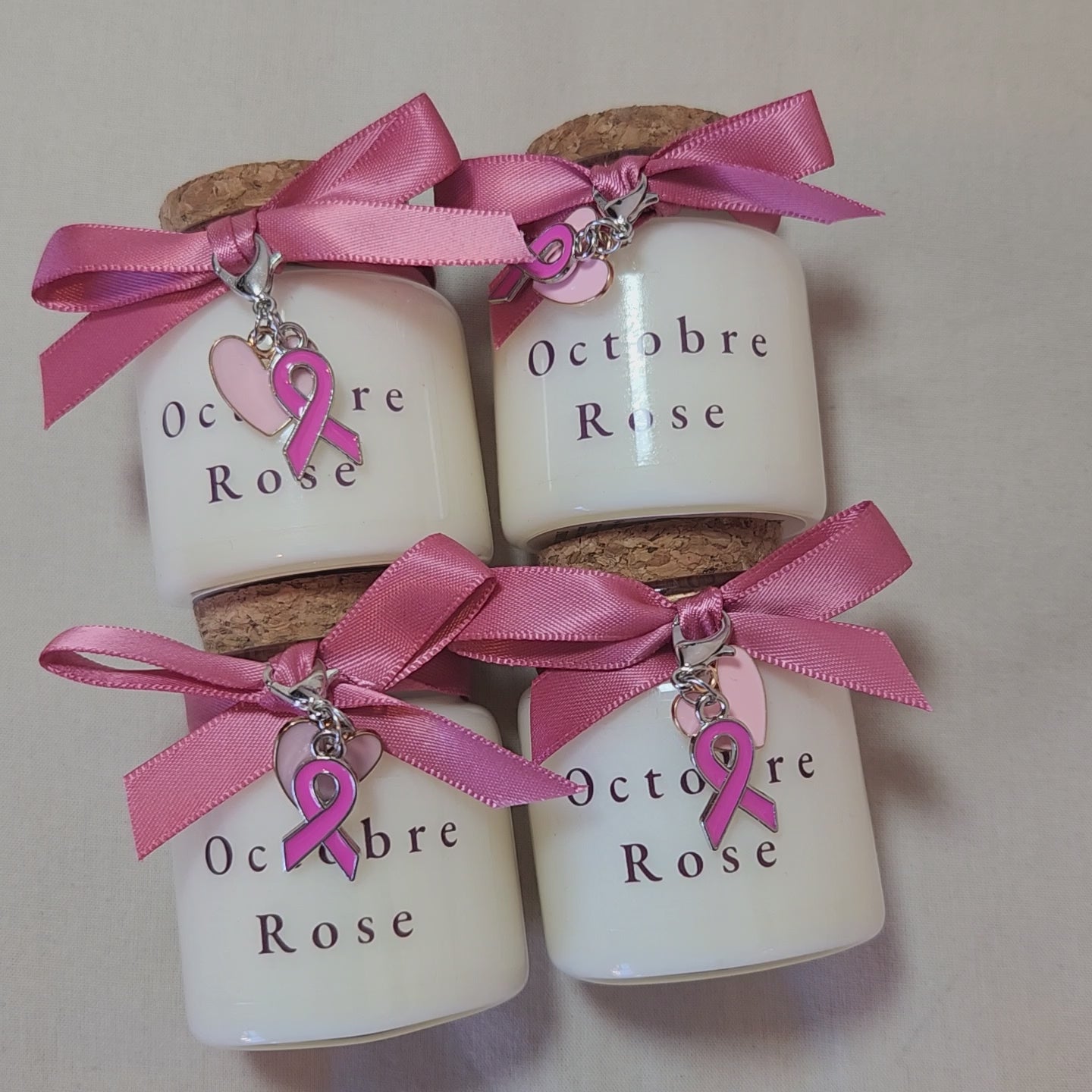 bougie personnalisee-octobre rose-cancer sein-liege