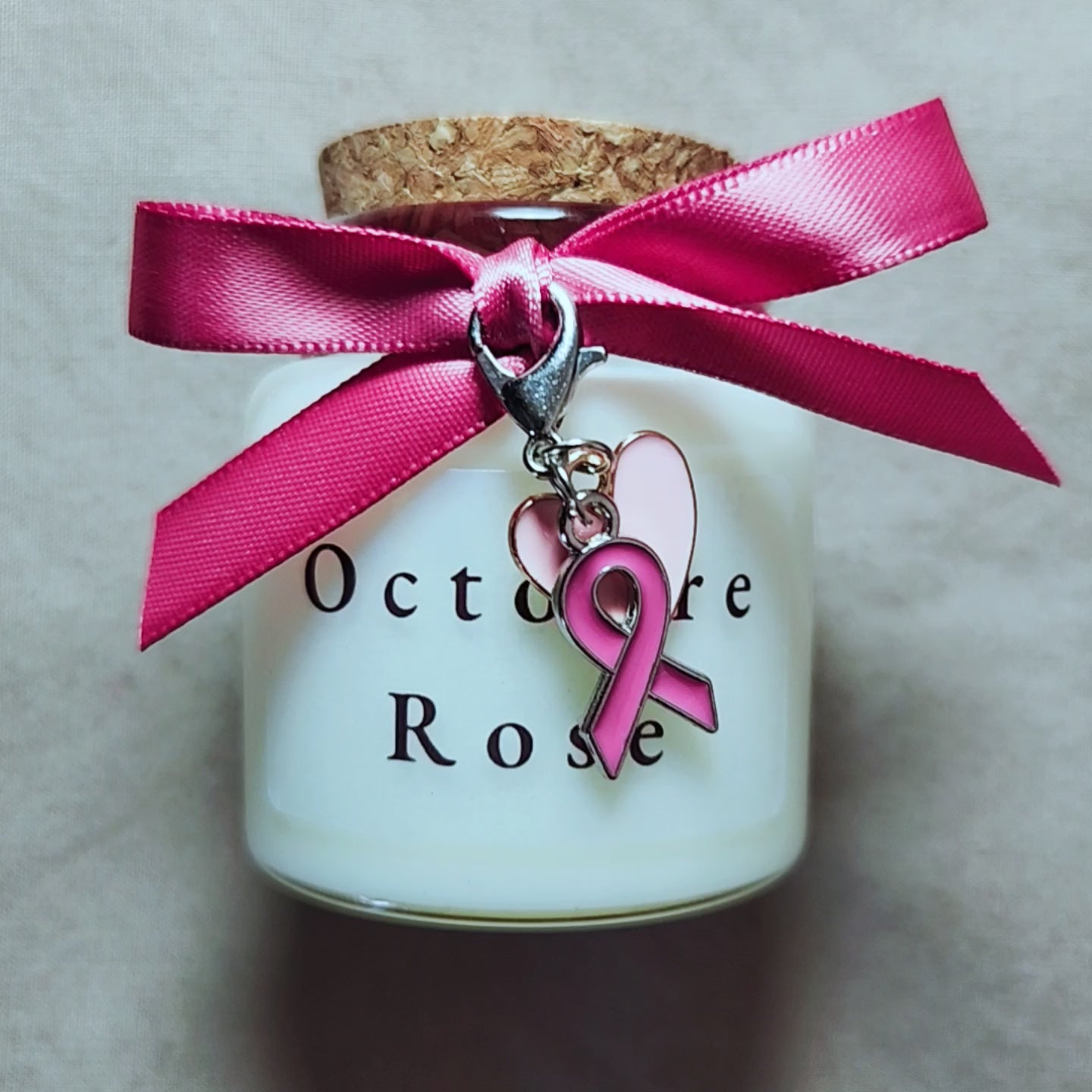 bougie personnalisee-octobre rose-cancer sein-mamie candle-octobrerose
