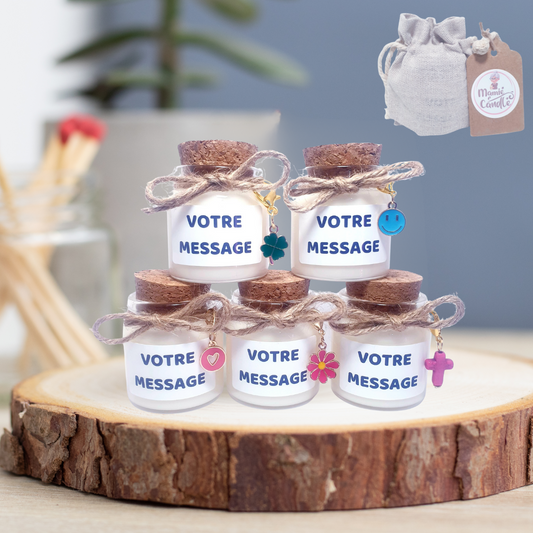 Bougie - Votre message - Mousqueton - Pot de 50 ml