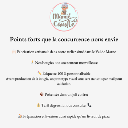 Bougie - Votre message - Langue internationale - Pot de 120 ml
